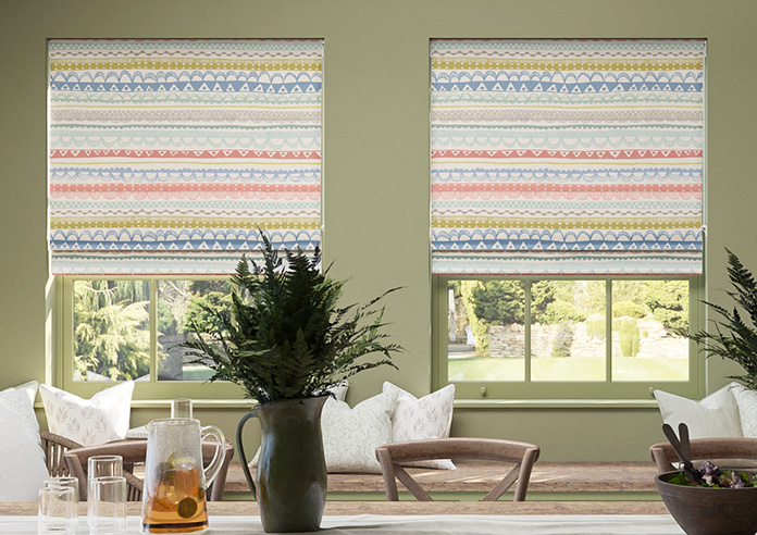 Bohemian, Multi - Twist&Fit Roman Blind - Image 3